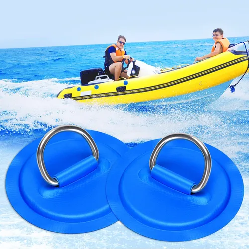 Vista 3 de TOBWOLF 6PCS Stainless Steel Paddle Board D-Ring Kit Azul - 3.1 in