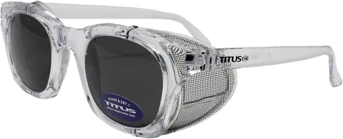 Vista 9 de TITUS G12 Retro Style Safety Glasses with Folding Side Shield Marco transparente/lente amarilla