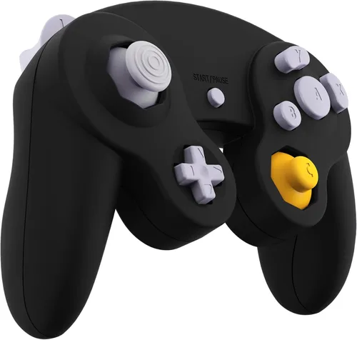 Vista 7 de eXtremeRate Placa trasera negra para Nintendo Gamecube Controller, cubierta de repuesto de agarre suave al tacto con botones para controlador
