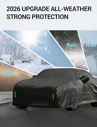 Vista 3 de Proadsy - Funda para auto de 6 capas compatible con Nissan Altima 1998-2024 2025 2026, a prueba de viento, para todo tipo de clima, impermeable
