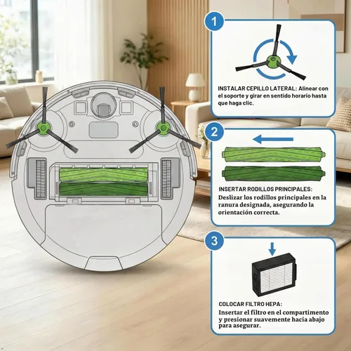 Vista 3 de Kit de piezas de repuesto para iRobot Roomba i e j Series Robot Aspiradora