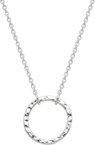 Vista 14 de Fettero - Collar con dije de oro, gargantilla en capas con moneda abierta, círculo de karma completo, luna creciente nueva, 14K oro chapado