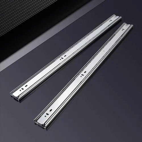 Vista 2 de Knobonly Diapositivas de cajón de 12 pulgadas, 1 par (2 unidades) con rodamiento de bolas de cierre suave, extensión completa, toboganes de cajón