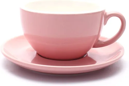 Vista 4 de Coffeezone - Taza de café con platillo de libre servicio, pequeña, para capuchino y café expreso doble, tazas de café de cerámica para cafetería
