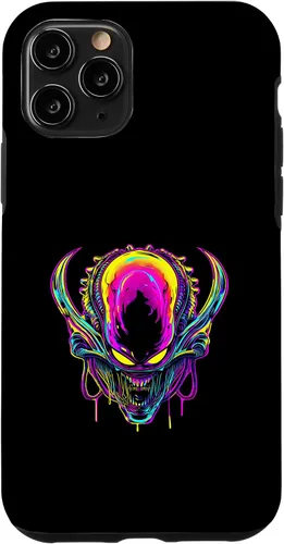 Vista 27 de iPhone 16 Retro Funny streetwear Synthwave 80s 90s spacezilla alien Case