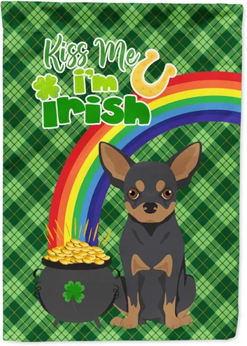 Vista 151 de Caroline's Treasures WDK4731GF - Bandera decorativa para jardín del día de San Patricio, color negro y tostado, Airedale Terrier, para jardín