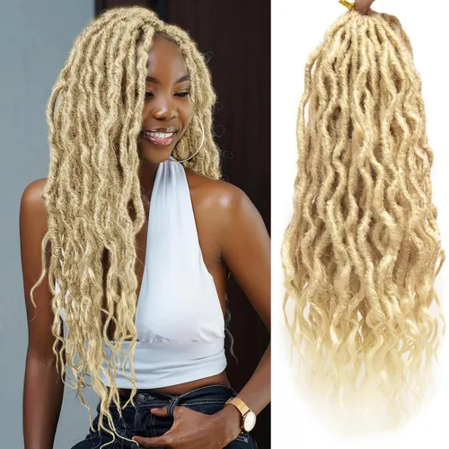 Vista 57 de Rizos de cabello sintético tejido en crochet de 16 pulgadas, 8 paquetes, Rizos de cabello tejido en crochet pre-enlazados con extremos rizados