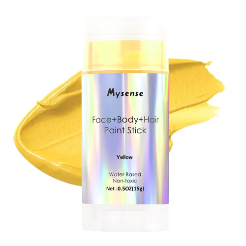 Vista 18 de Mysense Pintura en barra verde Amazon para el cabello de cara y cuerpo, maquillaje de Halloween, Elphaba Witch Gamora, color de cabello temporal