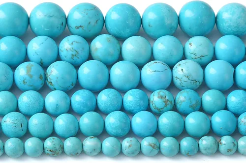 Vista 25 de 4MM 88 piezas de cuentas sueltas de piedra natural verde turquesa africana para hacer pulseras y collares de bricolaje