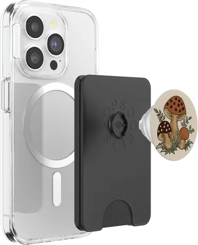 Vista 9 de Mushrooms Make Me Merry (vintage) PopSockets Swappable PopGrip