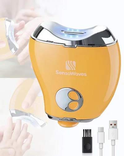 Vista 8 de Cortaúñas eléctrico 3 en 1 para bebés y adultos, recortadora recargable por USB con luz LED, pulidora y contenedor de almacenamiento, velocidad