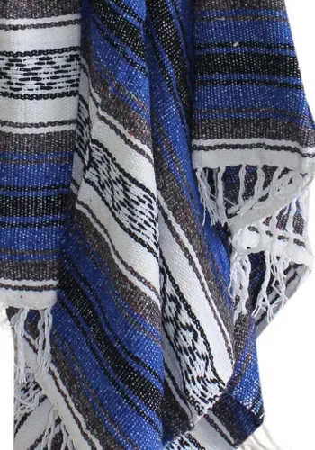 Vista 3 de Del Mex Poncho clásico de manta mexicana