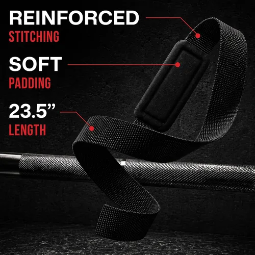 Vista 8 de Rip Toned Lasso Lifting Straps for Weightlifting, 23¼" Padded
