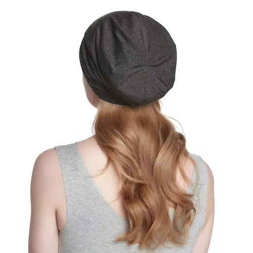 Vista 77 de Alnorm - Gorro con forro de satén y suave banda elástica para hombres y mujeres, talla única Se ajusta a la mayoría