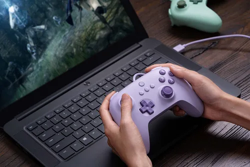 Vista 5 de 8Bitdo Ultimate C Wired Controller for Windows PC, Android, Steam Deck & Raspberry Pi (Lilac Purple)