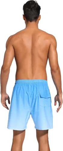 Vista 7 de SILKWORLD Quick Dry Mens Swimming Trunks with Compression Liner Bathing Suit Swim Shorts with Zip Pockets