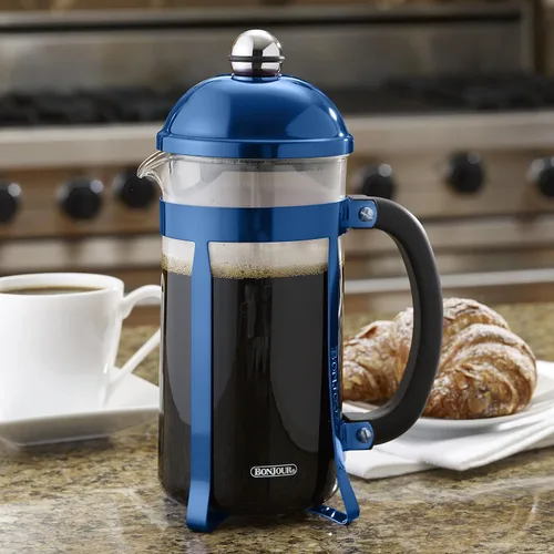 Vista 3 de BonJour Café 8-Cup Maximus French Press, Azul
