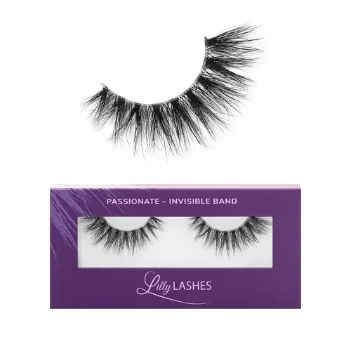 Vista 9 de Lilly Lashes Banda Transparente, Pestañas Postizas con Pestañas de Banda Invisible, Medias Pestañas de Aspecto Natural, Media Pestaña Estilo Ojo