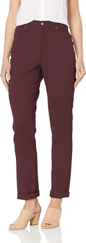 Vista 48 de Gloria Vanderbilt - Pantalones de mezclilla Amanda clásicos de tiro alto y pierna cónica petite para mujer Begonia Bloom