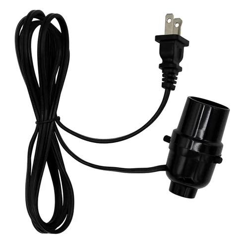 Vista 2 de Creative Hobbies Kit de lámpara instantánea: el enchufe de lámpara de base media de encendido/apagado está precableado con cable de lámpara de 6