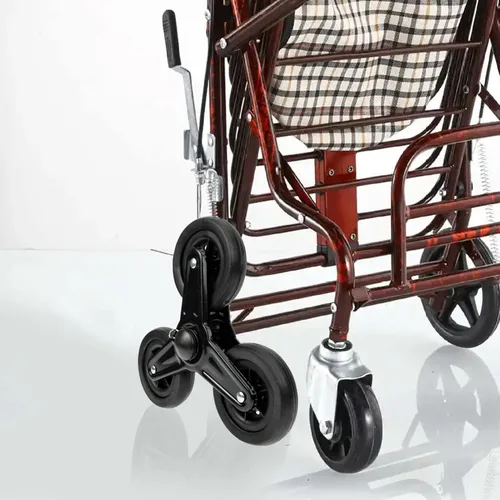 Vista 2 de Operitacx 1pair Escalera que sube el carro de las ruedas del triángulo de las ruedas resistentes de la carretilla de las compras