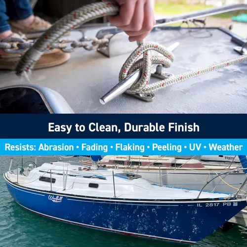 Vista 4 de TotalBoat TotalTread - Pintura antideslizante para cubierta, revestimiento de tracción antideslizante de grado marino para barcos, madera, fibra