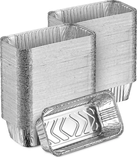 Vista 10 de MontoPack Sartenes desechables de aluminio para pan Tamaño estándar profundo de 15.2 x 8.9 cm, recipientes de papel de aluminio extra grueso
