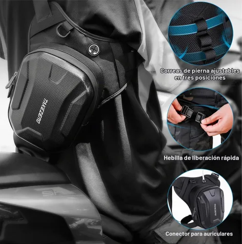 Vista 5 de Bolsa de pierna de motocicleta para hombres y mujeres, bolsa de muslo