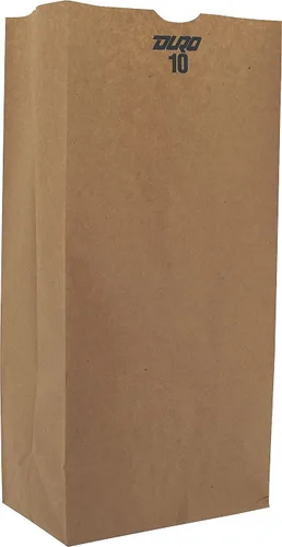 Vista 2 de General GX10500 #10 - Comestible de papel, 57 libras Kraft, extra resistente, 6 5/16 x 4 3/16 x 13 3/8, (caja de 500 bolsas)