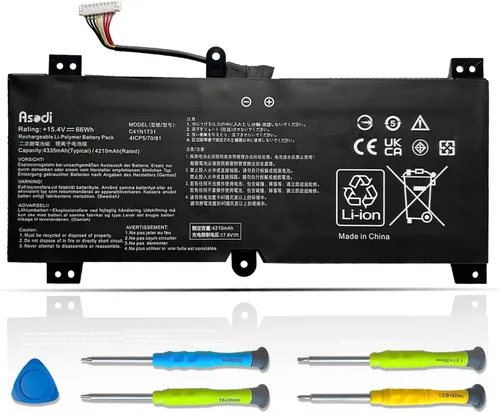 Vista 7 de ASODI B31N1637 C31N1637 - Batería para portátil compatible con ASUS X510 X510UA X510UQ, K510, VivoBook S15 S510UA S510UN S510UR F510 F510UA 42Wh