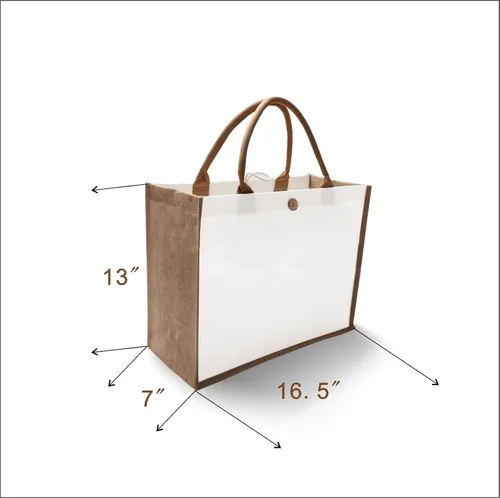 Vista 3 de Bolsa de yute grande de 16.5 x 7 x 13 pulgadas [10 unidades] con asas