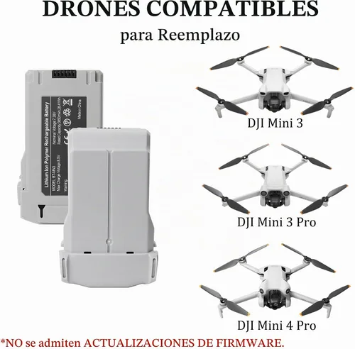 Vista 3 de Mini 4 Pro Batería Plus para DJI, 2 Pack 3850 mAh-7.38V Batería de Vuelo Inteligente Plus para Dron de la Serie DJI Mini 3 Pro Reemplazo