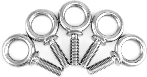 Vista 3 de QWORK Perno de ojo, paquete de 20 pernos de elevación de acero inoxidable de grado marino de 1/2 pulgada -13 x 1-1/2 pulgadas, de grado marino Lote