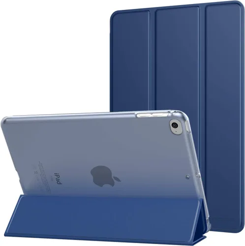 Vista 24 de MoKo Funda para iPad mini 5 2019/Mini 4 2015 (5ta/4ta Generación 7.9 pulgadas), funda delgada y ligera con soporte, con protector traslúcido