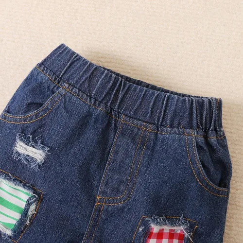 Vista 5 de Moonker Conjunto de 2 piezas de ropa de verano para bebés y niñas pequeñas con camiseta y pantalones cortos