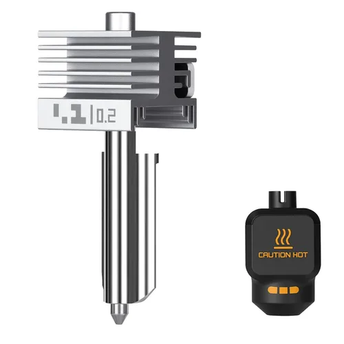 Vista 13 de Hotend integrado a prueba de fugas de 0.01 in X2D/P2S/H2D/H2S/H2C/A1/A1 Con boquilla de acero endurecido, extremo caliente de extrusora de alta 2PCS