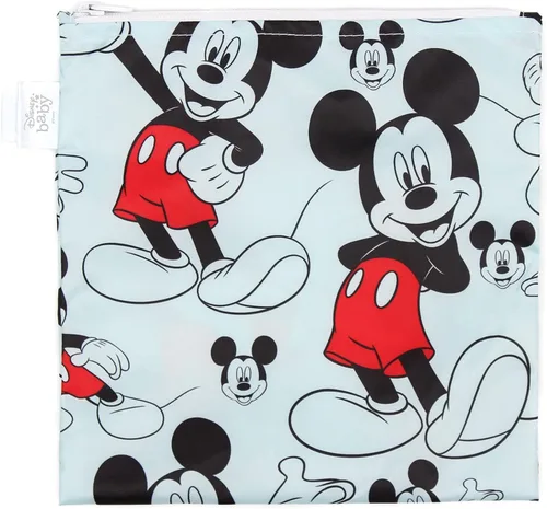Vista 18 de Bumkins - Bolsas reutilizables para snacks, para almuerzo escolar de niños y porciones para adultos, tela lavable, bolsa con cierre de tela