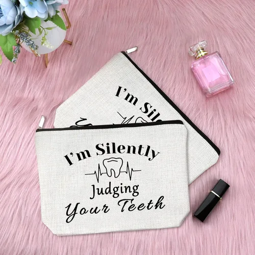 Vista 3 de Regalo para dentistas para mujeres, bolsa de maquillaje, regalo dental para mujeres, regalo para asistente dental, regalo de higienista dental