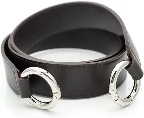 Vista 8 de CRAFTMEMORE 41 "bolso manija reemplazo cuero genuino bolso correa para hombro bolso bolso maletín GL019, Tira negra