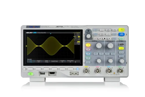 Vista 2 de Siglent Technologies SDS1104X-E - Osciloscopio digital de 100 Mhz, 4 canales, decodificador estándar, gris
