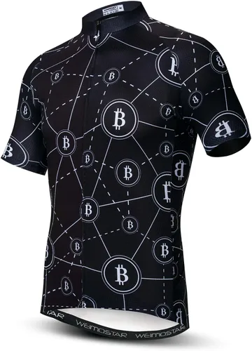 Vista 79 de Weimostar Hombre Ciclismo Jersey Manga Corta Bicicleta Ropa Multicolor Diamante