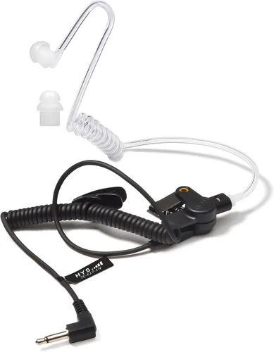 Vista 10 de HYS Auricular de 0.138 in 1 cable solo escucha, receptor/escucha SOLO auricular de vigilancia con punta de oído de silicona para radios