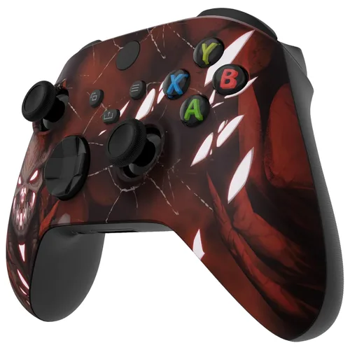 Vista 7 de eXtremeRate Glow in Dark Shell for Xbox Series X & S Controller - Unleash Your Style - Scarlet Demon Custom Acessories Skin Front Housing Cover for