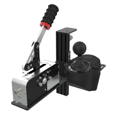 Vista 3 de Hikig Desk Mount For Racing Sim Shifter & Handbrake Compatible With Logitech G Driving Force Shifter, Thrustmaster TH8A Shifter & Thrustmaster TSS