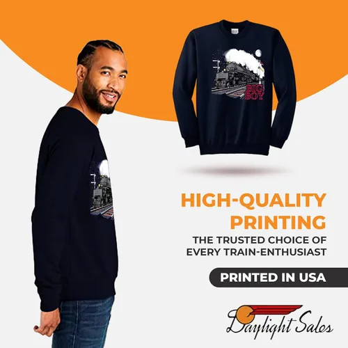 Vista 3 de Daylight Sales Union Pacific - Sudadera de tren ferrocarril para niño grande 10140