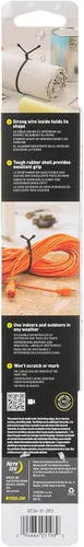 Vista 13 de Nite Ize Gear Tie - Corbata de goma reutilizable de 24 pulgadas, paquete de 2, color naranja brillante