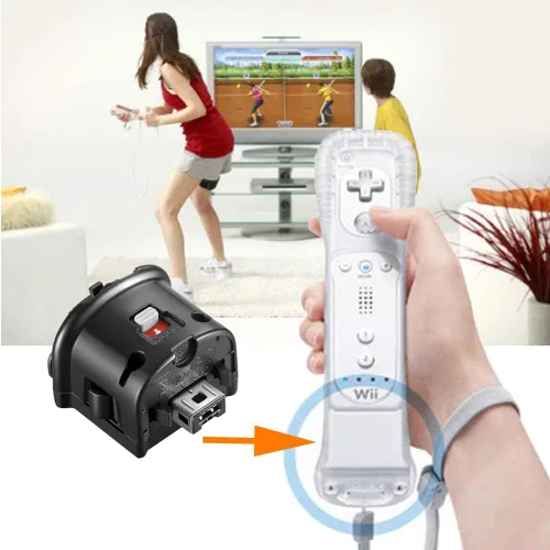 Vista 6 de Wii Motion Plus Adapter, 2 Packs Upgraded Motion Attachment for Wii Remote Controller (Black)