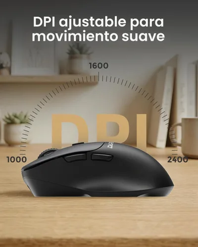Vista 4 de DAREU Ratón inalámbrico, clic silencioso, recargable, 3 ratones