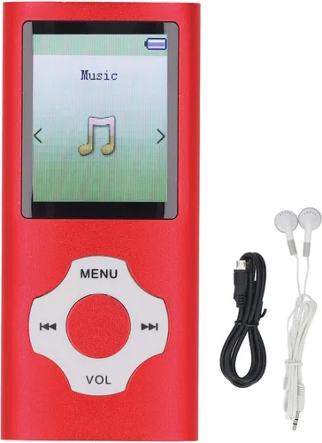 Vista 6 de Reproductor MP3 MP4 con Bluetooth 5.0, reproductor de música portátil de alta fidelidad sin pérdidas con altavoz, reproductor de música de video
