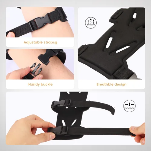 Vista 3 de Archery Arm Guard, Adjustable & Breathable Double-Layer Forearm Protector with 3 Straps, Unisex Ambidextrous Design for Youth & Adults, Archery